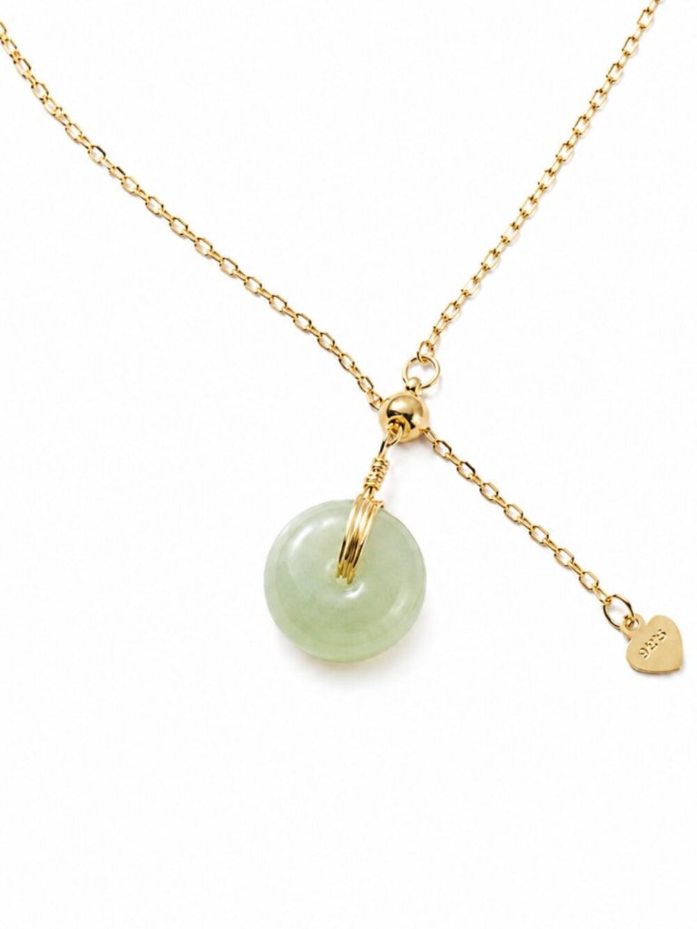 24 HRS SALE ONLY - Green Jade 14kt Gold Real Sterling Silver Necklace